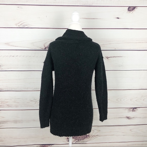 Lucky Brand Gray Wool Knitted Cowl Neck Sweater - Picture 5 of 7